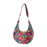 BOHO SADDLE BAG - OOAK HUIPIL - VINO TINTO - NO. 202065