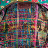 BOHO SADDLE BAG - OOAK HUIPIL - VINO TINTO - NO. 202065