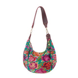 BOHO SADDLE BAG - OOAK HUIPIL - VINO TINTO - NO. 202065
