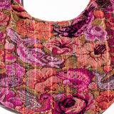 BOHO SADDLE BAG - OOAK HUIPIL - VINO TINTO - NO. 202066