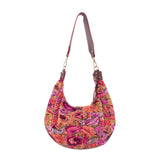 BOHO SADDLE BAG - OOAK HUIPIL - VINO TINTO - NO. 202066