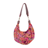 BOHO SADDLE BAG - OOAK HUIPIL - VINO TINTO - NO. 202066