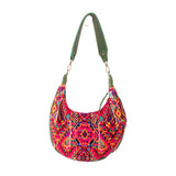 BOHO SADDLE BAG - OOAK HUIPIL - EMERALD - NO. 202067