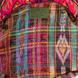 BOHO SADDLE BAG - OOAK HUIPIL - EMERALD - NO. 202067