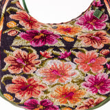 BOHO SADDLE BAG - OOAK HUIPIL - EMERALD - NO. 202068