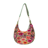 BOHO SADDLE BAG - OOAK HUIPIL - EMERALD - NO. 202068