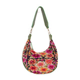 BOHO SADDLE BAG - OOAK HUIPIL - EMERALD - NO. 202068