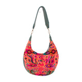 BOHO SADDLE BAG - OOAK HUIPIL - EVERGLADE - NO. 202069