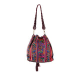 DRAWSTRING BUCKET BAG - CORTE - VINO TINTO - NO. 202463