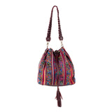 DRAWSTRING BUCKET BAG - CORTE - VINO TINTO - NO. 202463