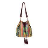 DRAWSTRING BUCKET BAG - CORTE - VINO TINTO - NO. 202464