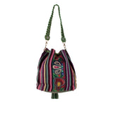 DRAWSTRING BUCKET BAG - CORTE - EMERALD - NO. 202465