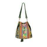 DRAWSTRING BUCKET BAG - CORTE - EMERALD - NO. 202466