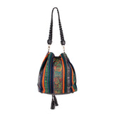 DRAWSTRING BUCKET BAG - CORTE - BLACK - NO. 202468