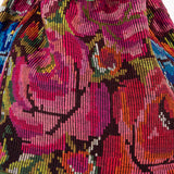 DRAWSTRING BUCKET BAG - OOAK HUIPIL - EMERALD - NO. 202478