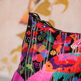 SMALL PENELOPE BAG - OOAK HUIPIL - BLACK - NO. 202630