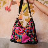 SMALL PENELOPE BAG - OOAK HUIPIL - BLACK - NO. 202630