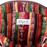 LARGE WANDER BAG + STRAP SET - OOAK HUIPIL - CAFE - NO. 242921