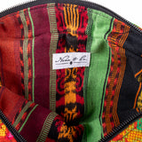 LARGE WANDER BAG + STRAP SET - OOAK HUIPIL - BLACK - NO. 242935