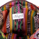 **SHIP WINDOW** LARGE WANDER BAG + STRAP SET - OOAK HUIPIL - VINO TINTO - NO. 242942