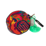 CIRCLE COIN PURSE - OOAK HUIPIL - BLACK - NO. 243291