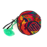 CIRCLE COIN PURSE - OOAK HUIPIL - BLACK - NO. 243291