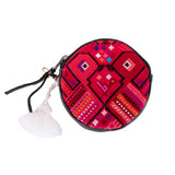 CIRCLE COIN PURSE - OOAK HUIPIL - BLACK - NO. 243292