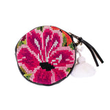 CIRCLE COIN PURSE - OOAK HUIPIL - BLACK - NO. 243293