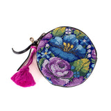 CIRCLE COIN PURSE - OOAK HUIPIL - BLACK - NO. 243294