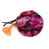 CIRCLE COIN PURSE - OOAK HUIPIL - BLACK - NO. 243296