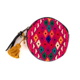 CIRCLE COIN PURSE - OOAK HUIPIL - BLACK - NO. 243297