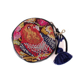 CIRCLE COIN PURSE - OOAK HUIPIL - BLACK - NO. 243298