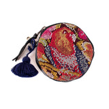 CIRCLE COIN PURSE - OOAK HUIPIL - BLACK - NO. 243298