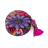 CIRCLE COIN PURSE - OOAK HUIPIL - BLACK - NO. 243299
