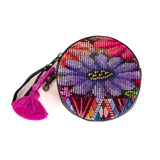 CIRCLE COIN PURSE - OOAK HUIPIL - BLACK - NO. 243299