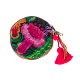 CIRCLE COIN PURSE - OOAK HUIPIL - CAFE - NO. 243304