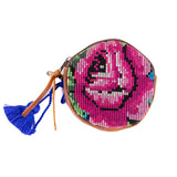 CIRCLE COIN PURSE - OOAK HUIPIL - CAFE - NO. 243309