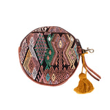 CIRCLE COIN PURSE - OOAK HUIPIL - COPPER - NO. 243312
