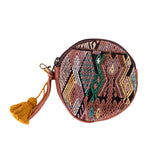 CIRCLE COIN PURSE - OOAK HUIPIL - COPPER - NO. 243312