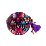 CIRCLE COIN PURSE - OOAK HUIPIL - COPPER - NO. 243314