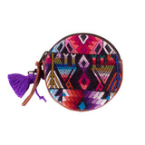 CIRCLE COIN PURSE - OOAK HUIPIL - COPPER - NO. 243314
