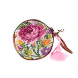 CIRCLE COIN PURSE - OOAK HUIPIL - COPPER - NO. 243315