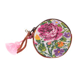 CIRCLE COIN PURSE - OOAK HUIPIL - COPPER - NO. 243315