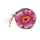 CIRCLE COIN PURSE - OOAK HUIPIL - COPPER - NO. 243316