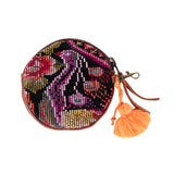 CIRCLE COIN PURSE - OOAK HUIPIL - COPPER - NO. 243317