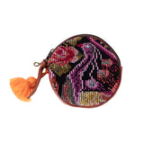 CIRCLE COIN PURSE - OOAK HUIPIL - COPPER - NO. 243317