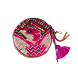 CIRCLE COIN PURSE - OOAK HUIPIL - COPPER - NO. 243319