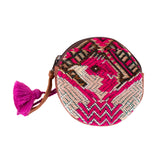 CIRCLE COIN PURSE - OOAK HUIPIL - COPPER - NO. 243319