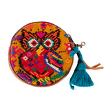 CIRCLE COIN PURSE - OOAK HUIPIL - HONEY - NO. 243321