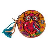 CIRCLE COIN PURSE - OOAK HUIPIL - HONEY - NO. 243321